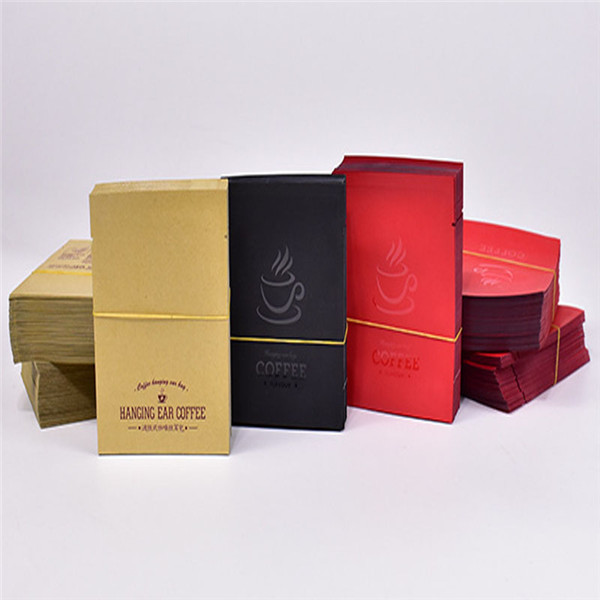 Customizable printing three-side sealing compound drip filter hanging ear coffee filter outer sealed packaging bag