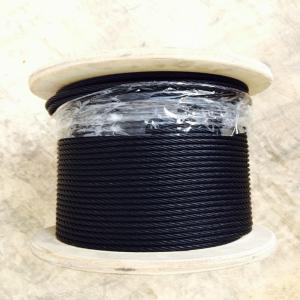Buy cheap 7x19 Structure 3/16" Black Galvanized Steel Aircraft Cable with 750 kgs Breaking Strength and 1000m Length from wholesalers