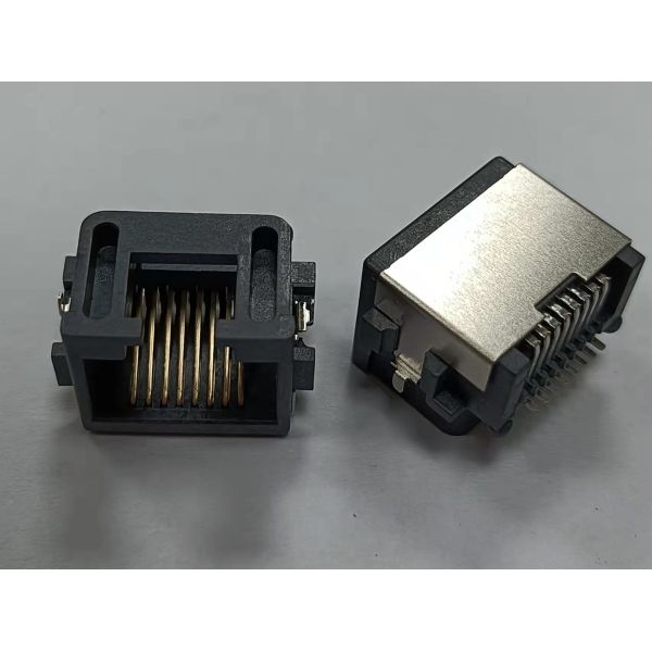 Buy cheap SMT Offset / Overhangs PCB RJ45 Jack , Modular RJ45 PCB Connector from wholesalers