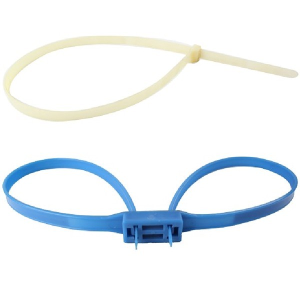 Quality Reusable Nylon66 Police Plastic Handcuff Cable Ties With Pouch for sale