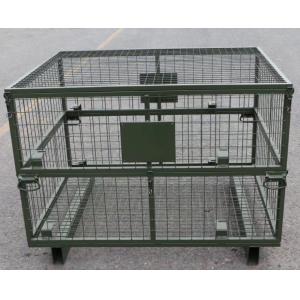 Wire Mesh Stackable Pallet Boxes Metal Cage IBC Q235 Material CE Certification