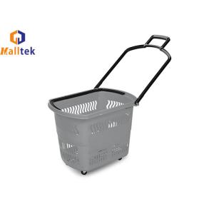 Buy cheap Double ABS Handle Rolling Grocery Basket With 4 TPR Wheels product