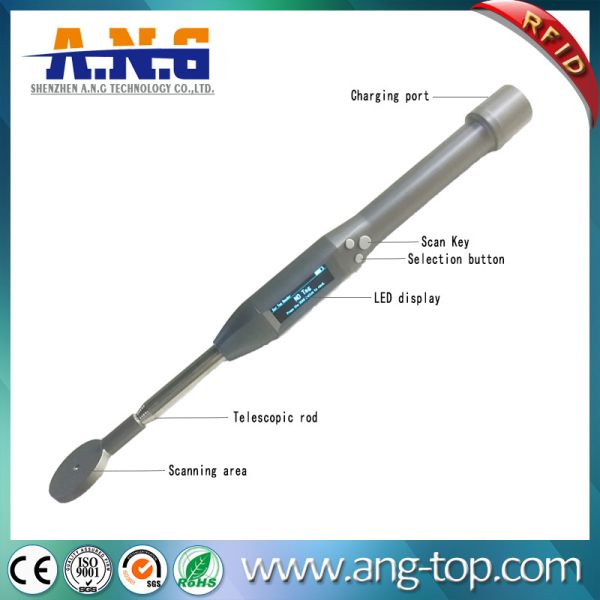 134.2Khz FDX-B Telescopic wand LED Bluetooth Animal Microchip Scanner RFID