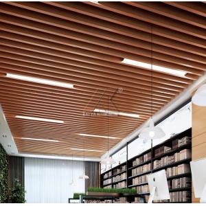 Buy cheap Timber Cladding Linear Baffle Aluminium Alloy Profile Wood Tile Ceiling from wholesalers