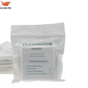 Buy cheap Class 1000 Polyester Cleanroom Wipes 9x9 White 110gsm from wholesalers