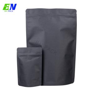 Buy cheap Recyclable Black Kraft No Printing Stock Pouch Customized With Zipper from wholesalers