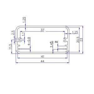 Durable Customizable Aluminum Case For Modular Enclosure Width 44*23*60mm in Red