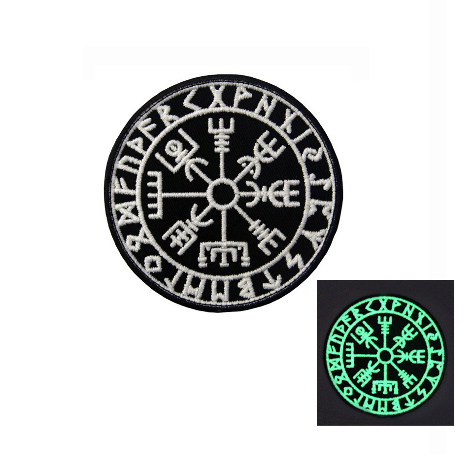 Buy cheap Washable Round Shape Custom Embroider Patch With Fluorescence product