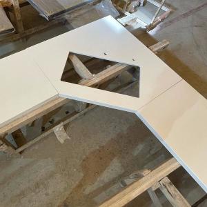 Buy cheap OEM High Stain Resistance Quartz Stone Kitchen Countertop With Sink from wholesalers