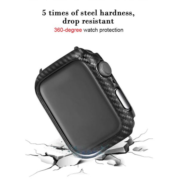 Wear Resistant Luxury 100% Carbon Fibre Apple Watch Case