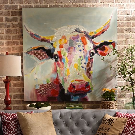 Quality Home Decor Cattle Pattern Bedroom Wall Art Canvas 30x40 Cm ISO Approved for sale