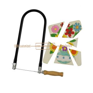 Buy cheap 5 U Tube Fret Saw Frame with Wooden Grip for junior students to learn and practise paint board carving and pa from wholesalers