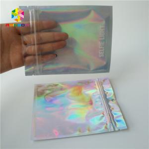 Buy cheap Brightly Laser Cosmetic Packaging Bag  With Clear Front / Back Holographic from wholesalers