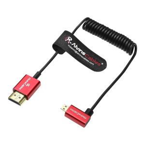 Buy cheap Alvin's Cables 8K 2.1 Ultra-Thin Left Angle Micro HDMI to HDMI Coiled Cable for Atomos Ninja V, 8K@60Hz 4K@120Hz High-Speed HDMI Cable for Sony A7RIII from wholesalers