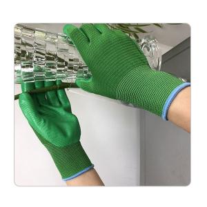 Buy cheap Green Tight Polyester Fiber With Smooth Nitrile Gloves from wholesalers