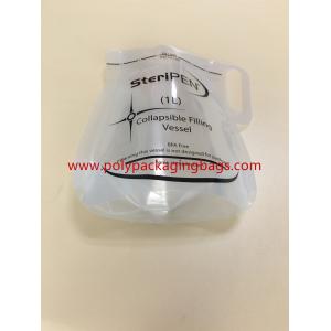 Custom Stand Up Pouch With Spout / 500ml Transparent Water Bags