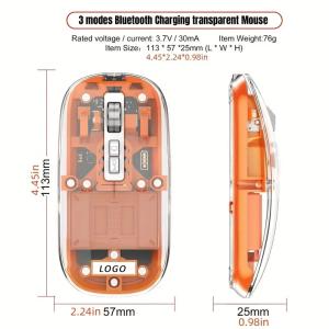 Programmable Wireless Gaming Mouse with RGB Backlight and Dual Mode Connectivity