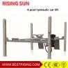 Runway type 4 post 220V pneumatic car lift for wheel alignment for sale