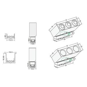 Buy cheap Lens Type Or Reflector Type Mini LED Linear Lighting With 3 LEDs In 1 Track Head from wholesalers