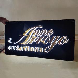 Buy cheap Led Acrylic Business Sign Backlit Acrylic Store Front Name Decor Light for Lash Salon Shop Branding Board from wholesalers