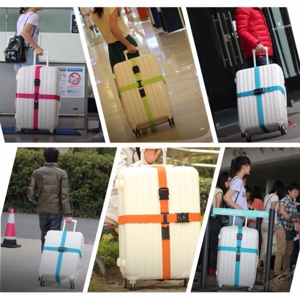 Quality 2 Inches Lockable Personalised Luggage Straps With Names 180CM Length  for sale