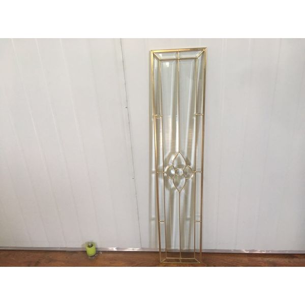 Buy cheap Internal Half Glazed Beveled Edge Glass Brass Nickel Patina Available from wholesalers