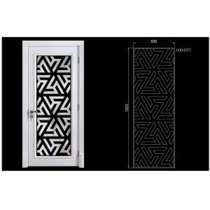 Buy cheap Classic Modern Matte Black Oval Shaped Iron Door Glass 40 In X 96 In from wholesalers