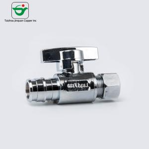 3/8''X1/2" Lead Free Polished Chrome PEX Brass Angle Valve