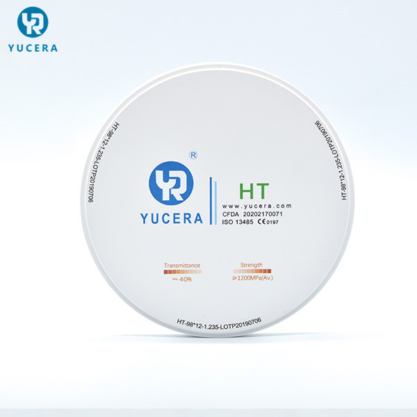 Buy cheap YUCERA 1200MPA 98mm 95mm White Multilayer Zirconia Disc from wholesalers