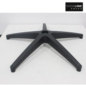 The cheap plastic office chair with a rotating base provides a static pressure