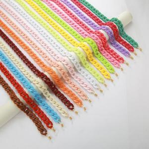 New Retro Plastic Reading Glasses Chain Fancy Custom Fashion Thick Gold Acrylic