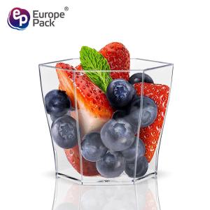 New style high quality transparent disposable plastic 60ml hexagon cup