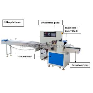 Easy to Operate Automatic Pillow Packing Machine Wide Use Bread Fruit Vegetable