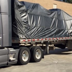 Lumber Tarp PVC Truck Tarps Load Cover Heavy Duty PVC Flatbed Tarp 16x27+4x8