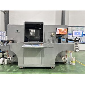 Buy cheap Label Digital Embellishment Machine with Max. 60 m/min Speed 360*360 dpi Resolution and 10-150 micro Varnish Layer Thickness from wholesalers