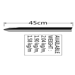 Buy cheap Bitumen Painted 450mm Star Y picket 1.86kg per meter for Temp Fence Panels from wholesalers