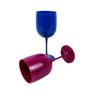 Unbreakable Modern Black Plastic Wine Glasses 15.5oz 450ml Recyclable