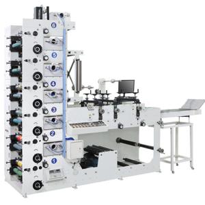 Six Colour Flexographic Printing Machine With Polyethylene Plastic Bag Glass