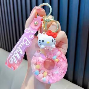 Buy cheap Donut Liquid Quicksand Keychain Kuromi Melody Kitty Cinnamoroll Kawaii from wholesalers