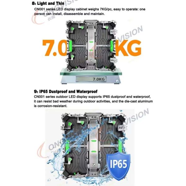 P3.91 SMD Panels Rental LED Display 1000X500 Alumnim And Iron Cabinet