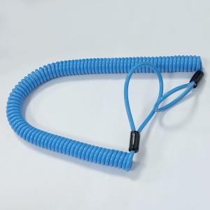 Buy cheap Elastic Cord Spiral Coiled Wire Cable Tool Lanyard With Plastic Sleeves from wholesalers