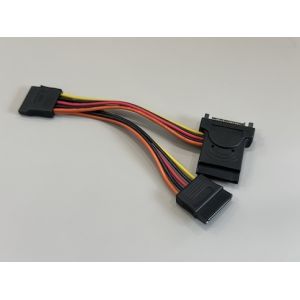SATA 15Pin Power Connector Y Splitter Cable – 1 to 2 Female Electrical Wire