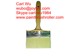 Buy cheap Natural pure bristle Chinese bristle synthetic mix shed fence paint brush wood handle plastic handle 4 inch WB-003 from wholesalers