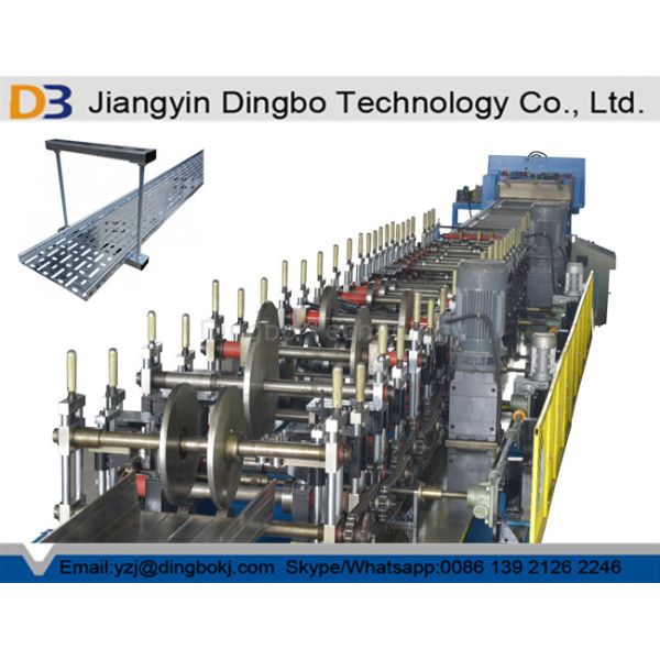 Buy cheap Main Motor Power 22KW Cable Tray Ladder Manufacturing Roll Forming Machine PLC System Controller from wholesalers