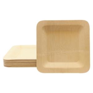 Buy cheap 9 Inch Environmentally Friendly Biodegradable Square Bamboo Plate For Wedding Hotel from wholesalers
