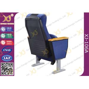 Blue Stackable Lecture Hall Chairs For Church Pulpit / Lecture Theatre Seating