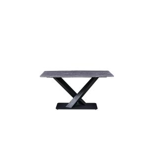 Buy cheap Grey 150x80x77cm 6 Seater Dining Table With Marble Top from wholesalers