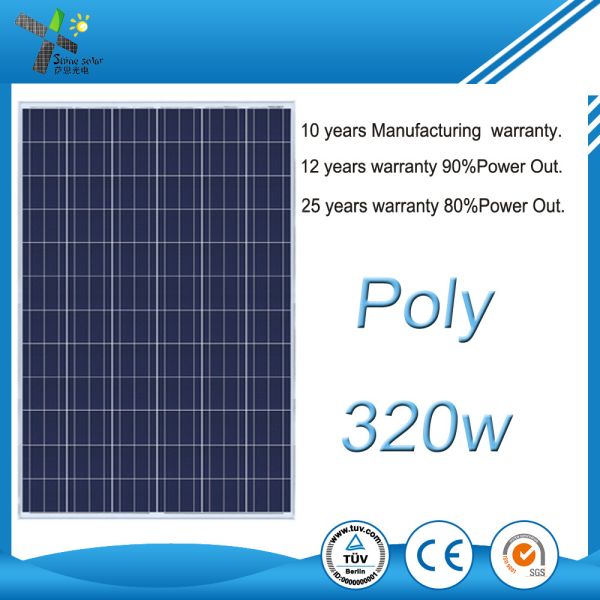 Quality High Efficiency Poly Crystalline Solar Panel 320W With 90cm UV Resistance Cable for sale