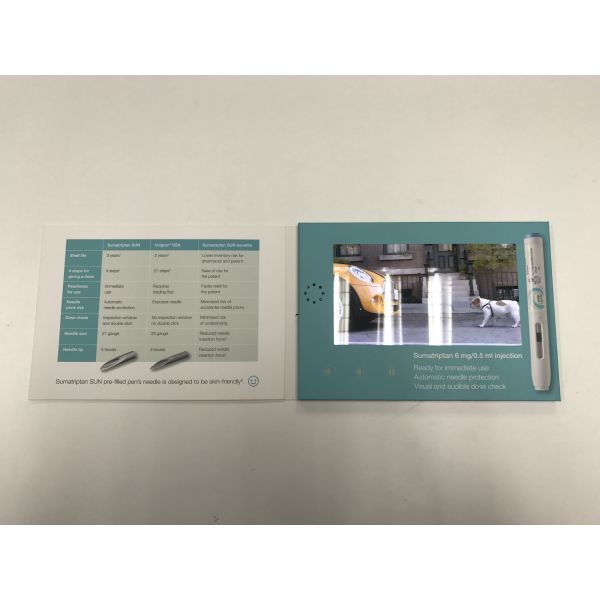 Custom design paper craft Style and event launch 7inch LCD screen Digital video