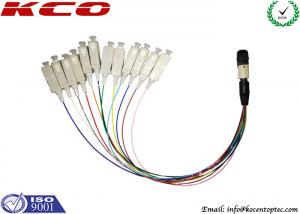 China Fiber Optic Breakout Cable / QSFP Breakout Cable MTP MPO to 12 Fan Out SC on sale